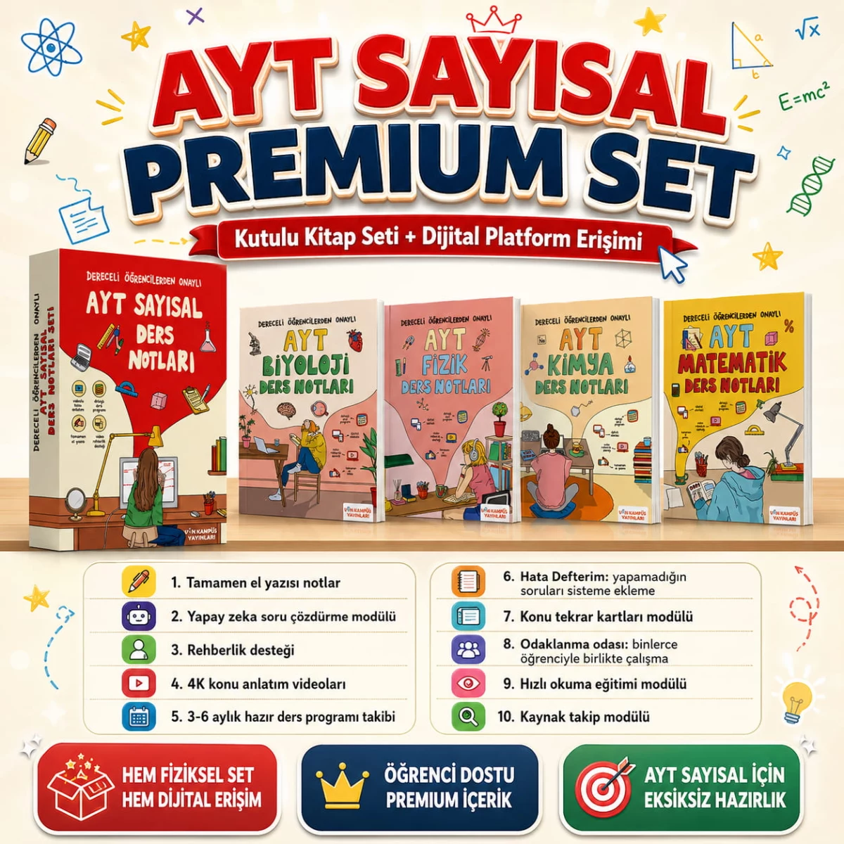 AYT SAYISAL BASILI SET