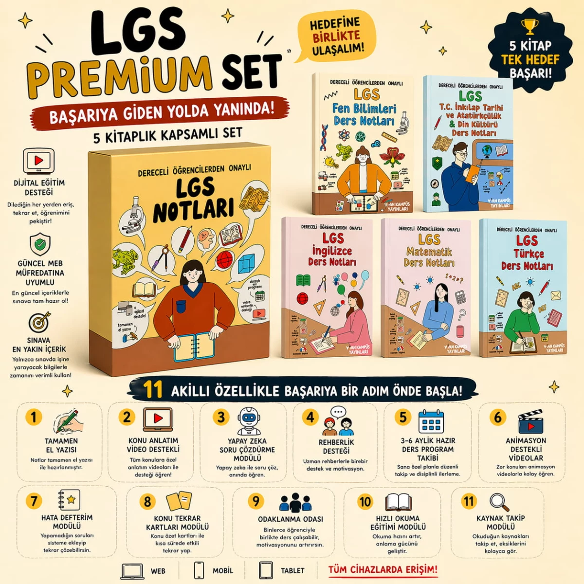 Vin Kampüs LGS BASKILI SET (Premium)